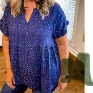 Navy Dot top